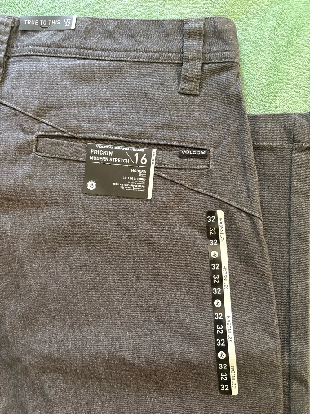 Volcom Women's Charcoal Gray Frickin Modern Stretch Chinos Pants